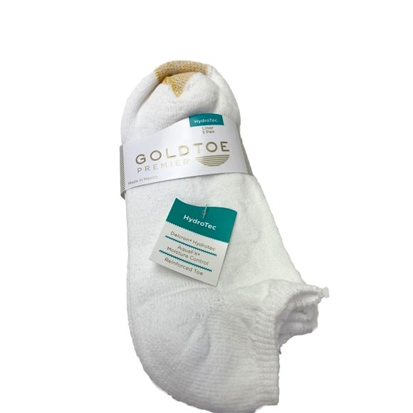 Gold Toe White Socks Ladies 3 Pairs Low Cut with Moisture Control Brand New - Picture 1 of 6